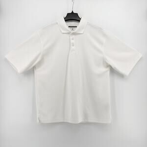 Cypress Club Performance Polo Shirt Men’s Medium White Short Sleeve Athletic Fit